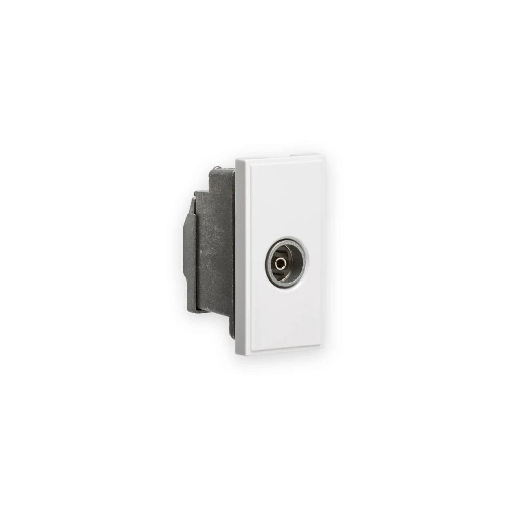Knightsbridge Screened TV Outlet 25 x 50mm - White Knightsbridge Screened TV Outlet 25 x 50mm - White