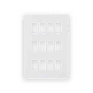 Knightsbridge Screwless 12G Grid Faceplate - Matt White