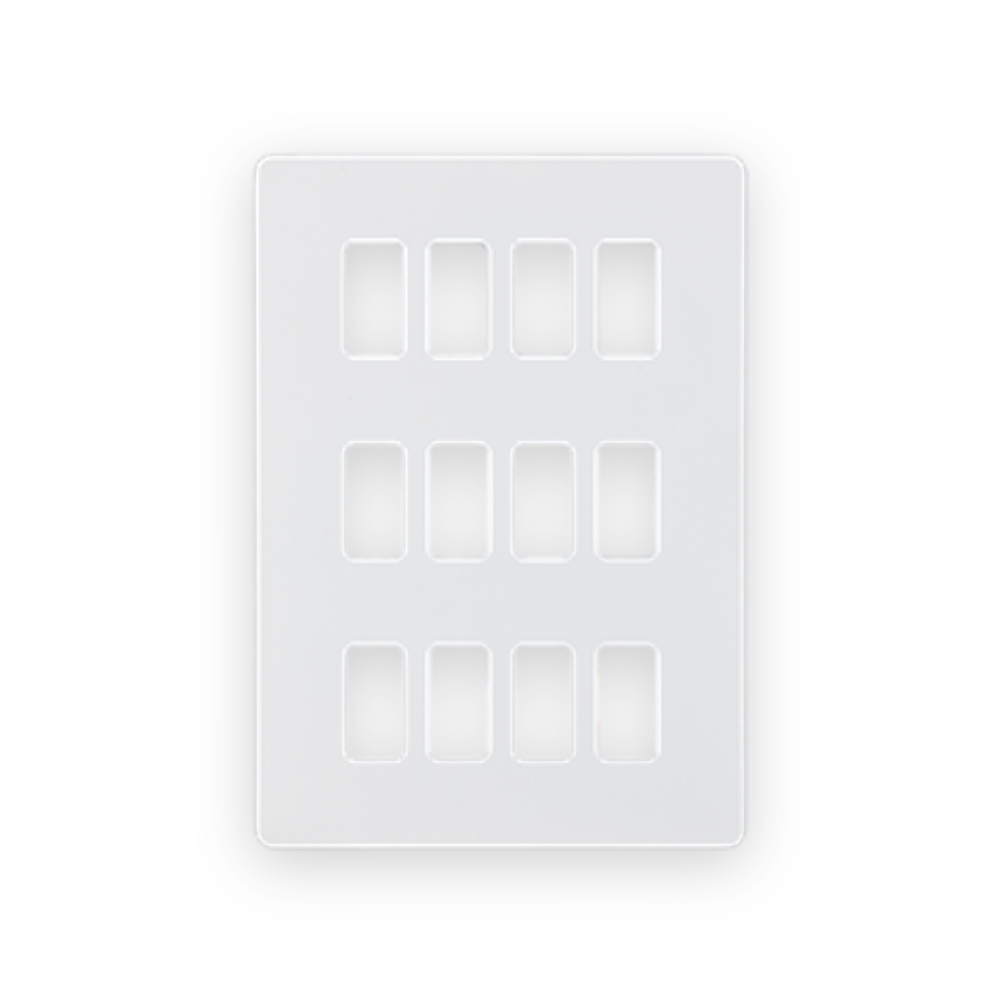 knightsbridge-screwless-12g-grid-faceplate-matt-white-gdsf012mw Knightsbridge Screwless 12G Grid Faceplate - Matt White
