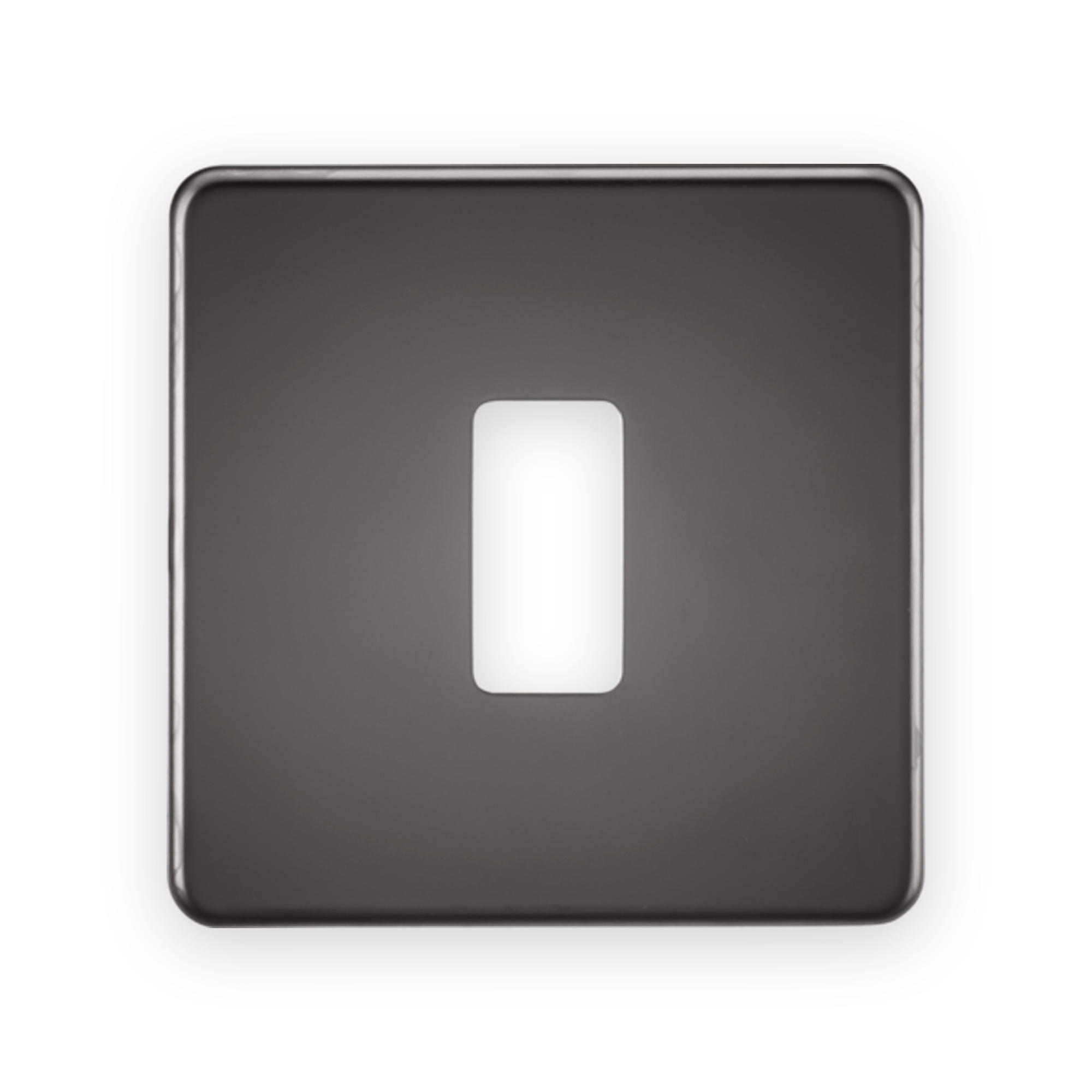 knightsbridge-screwless-1g-grid-faceplate-black-nickel-gdsf001bn Knightsbridge Screwless 1G Grid Faceplate - Black Nickel