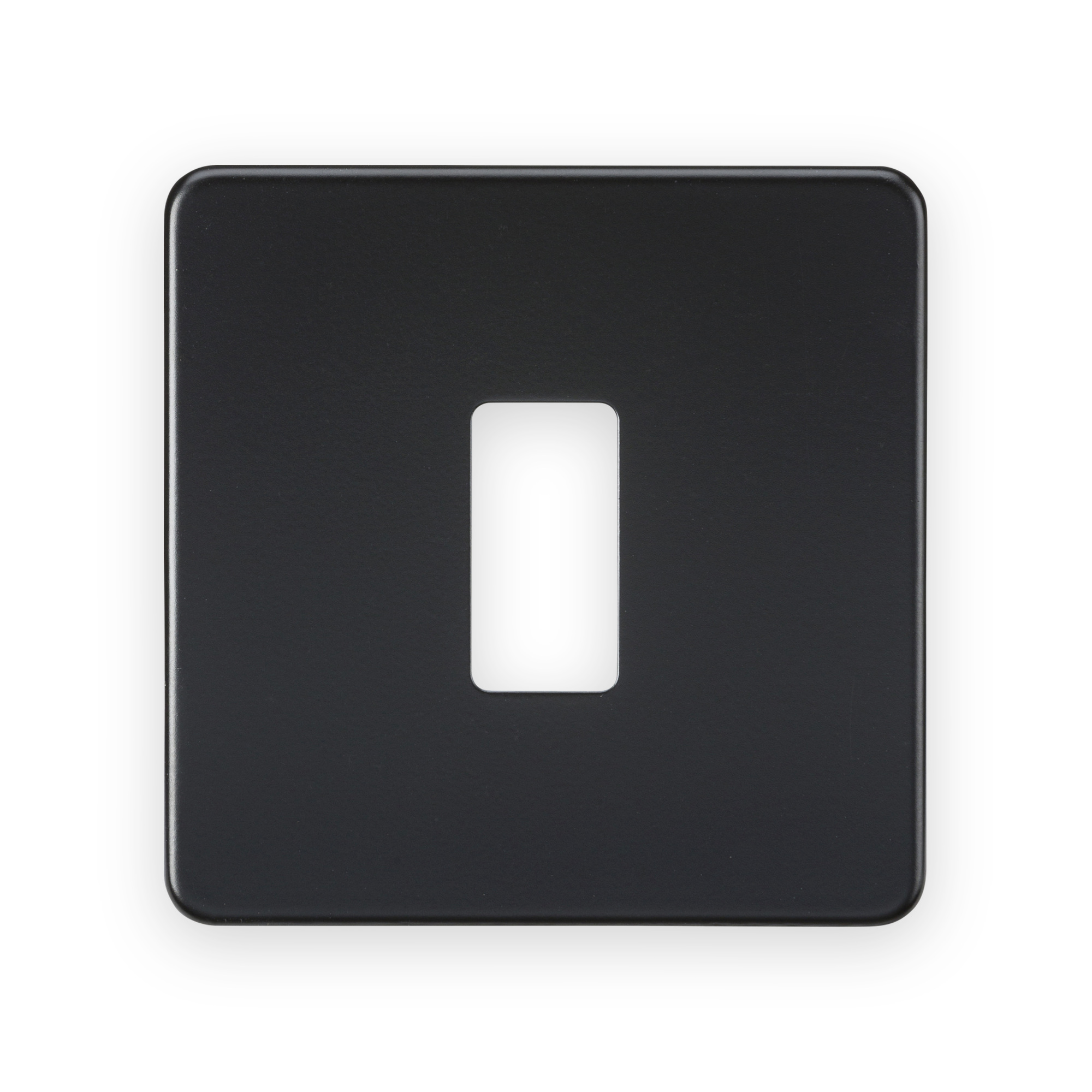 Knightsbridge Screwless 1G Grid Faceplate - Matt Black - GDSF001MB Knightsbridge Screwless 1G Grid Faceplate - Matt Black - GDSF001MB