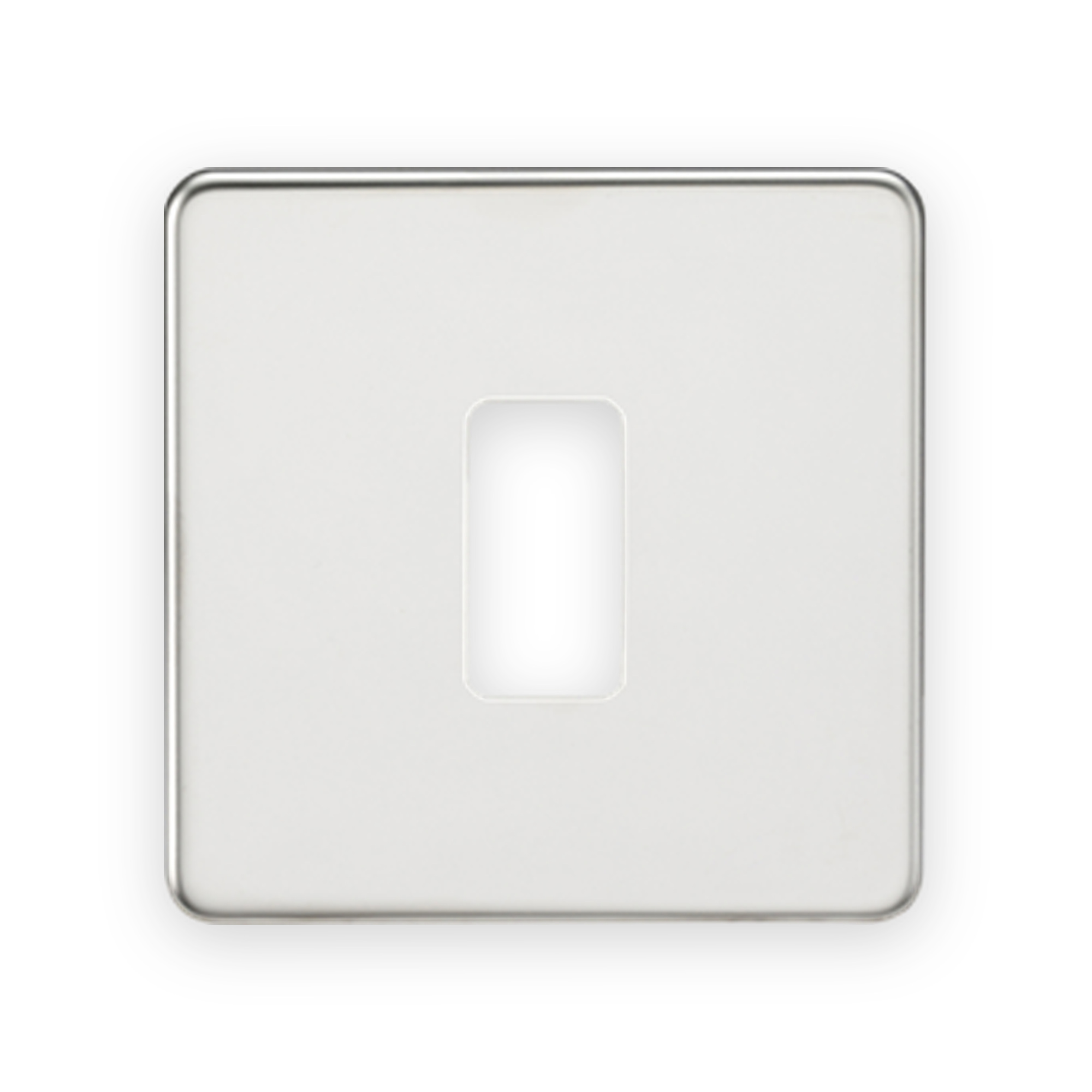 knightsbridge-screwless-1g-grid-faceplate-polished-chrome-gdsf001pc Knightsbridge Screwless 1G Grid Faceplate - Polished Chrome