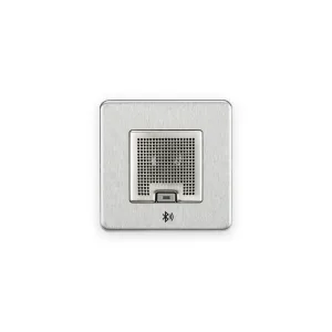 Knightsbridge Screwless 3W RMS Bluetooth Speaker Outlet - Brushed Chrome