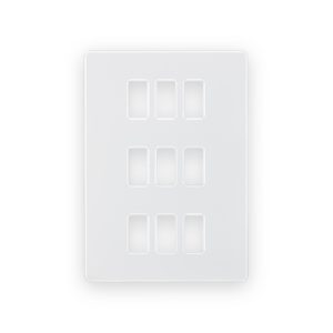 Knightsbridge Screwless 9G Grid Faceplate - Matt White