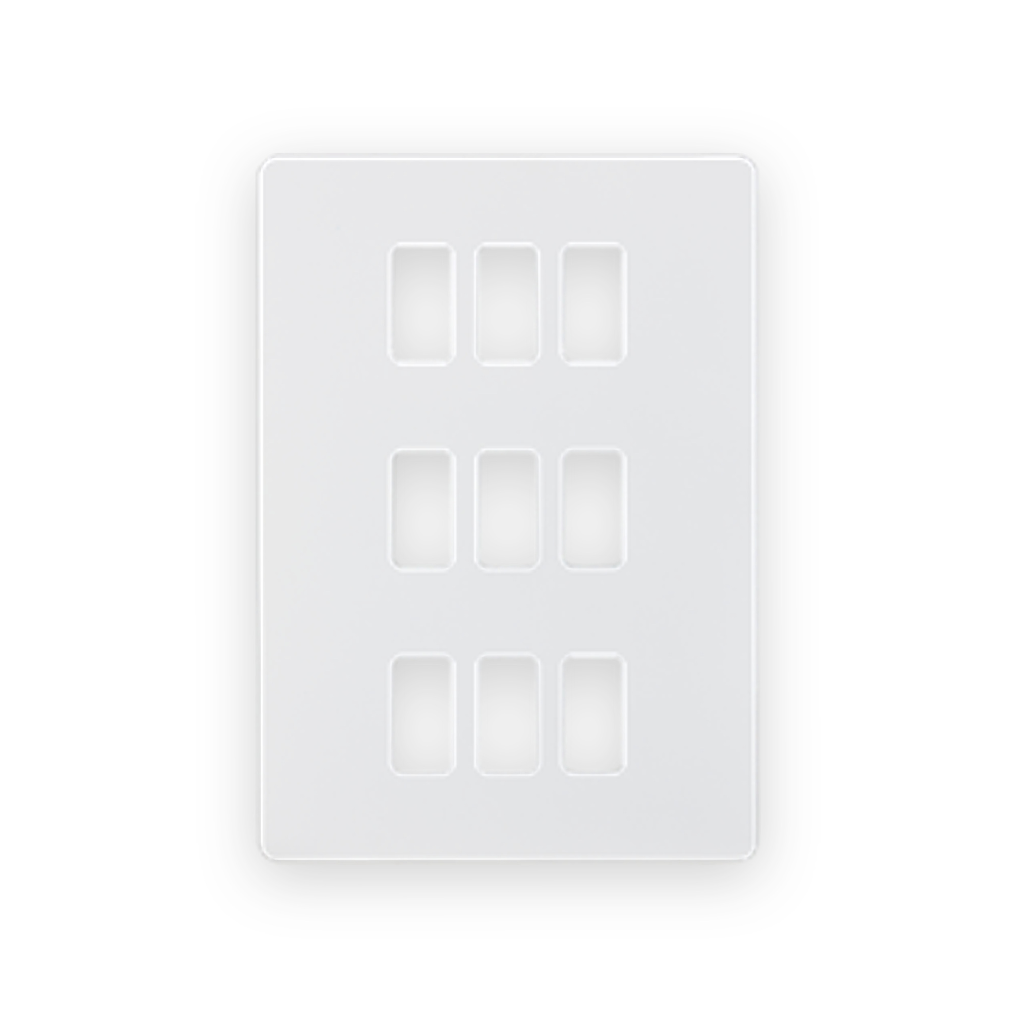 knightsbridge-screwless-9g-grid-faceplate-matt-white-gdsf009mw Knightsbridge Screwless 9G Grid Faceplate - Matt White