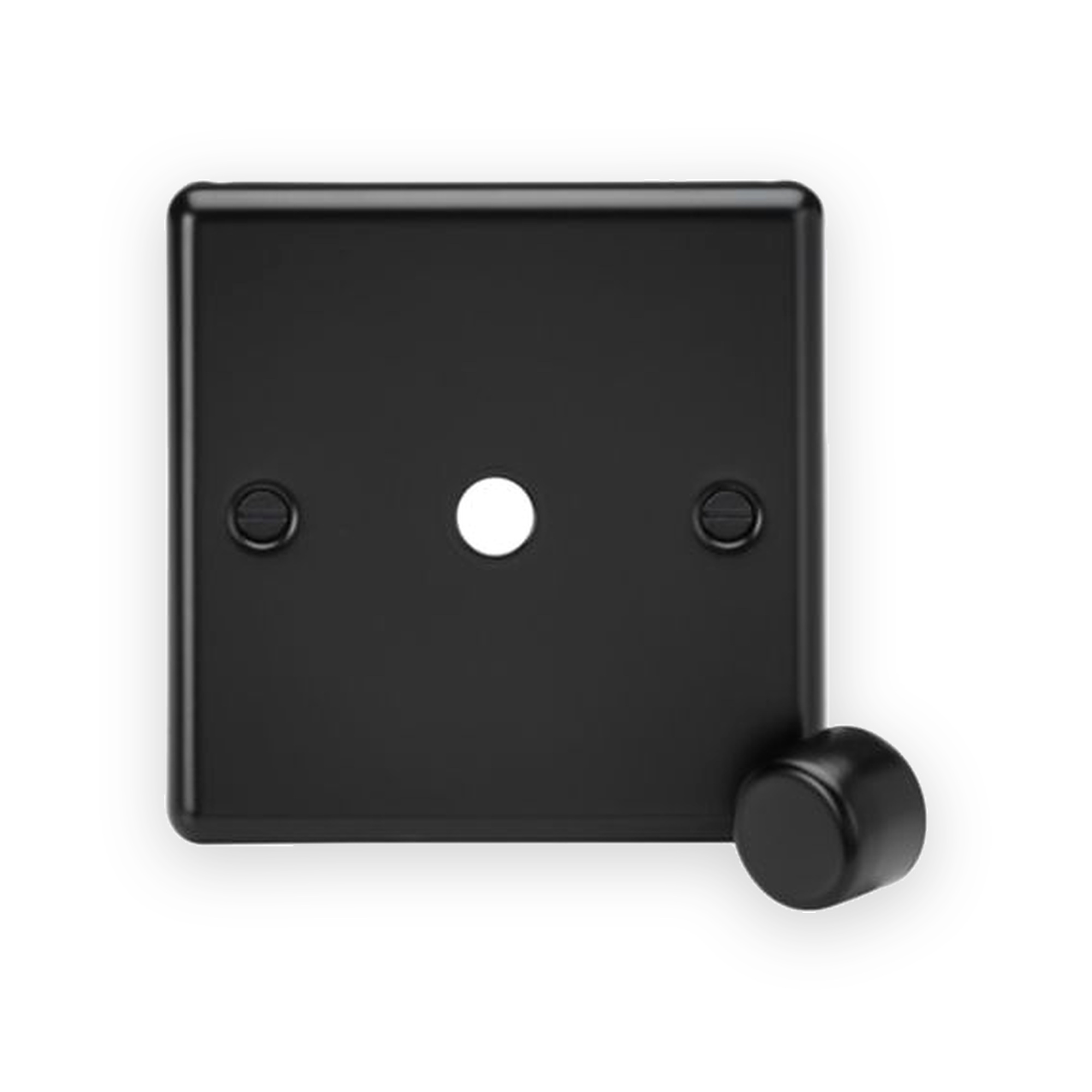 knightsbridge-sf1dimmbb-1g-dimmer-plate-with-matching-metal-dimmer-cap-matt-black-5056270838848 Knightsbridge SF1DIMMBB 1G Dimmer Plate with Matching Metal Dimmer Cap -Matt Black