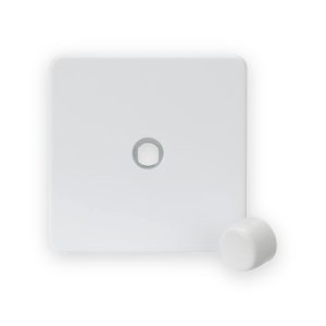 Knightsbridge SF1DIMMW 1G Dimmer Plate with Matching Metal Dimmer Cap -Matt White