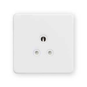 Knightsbridge 5A Unswitched Round Socket - Matt White - SF5AMW
