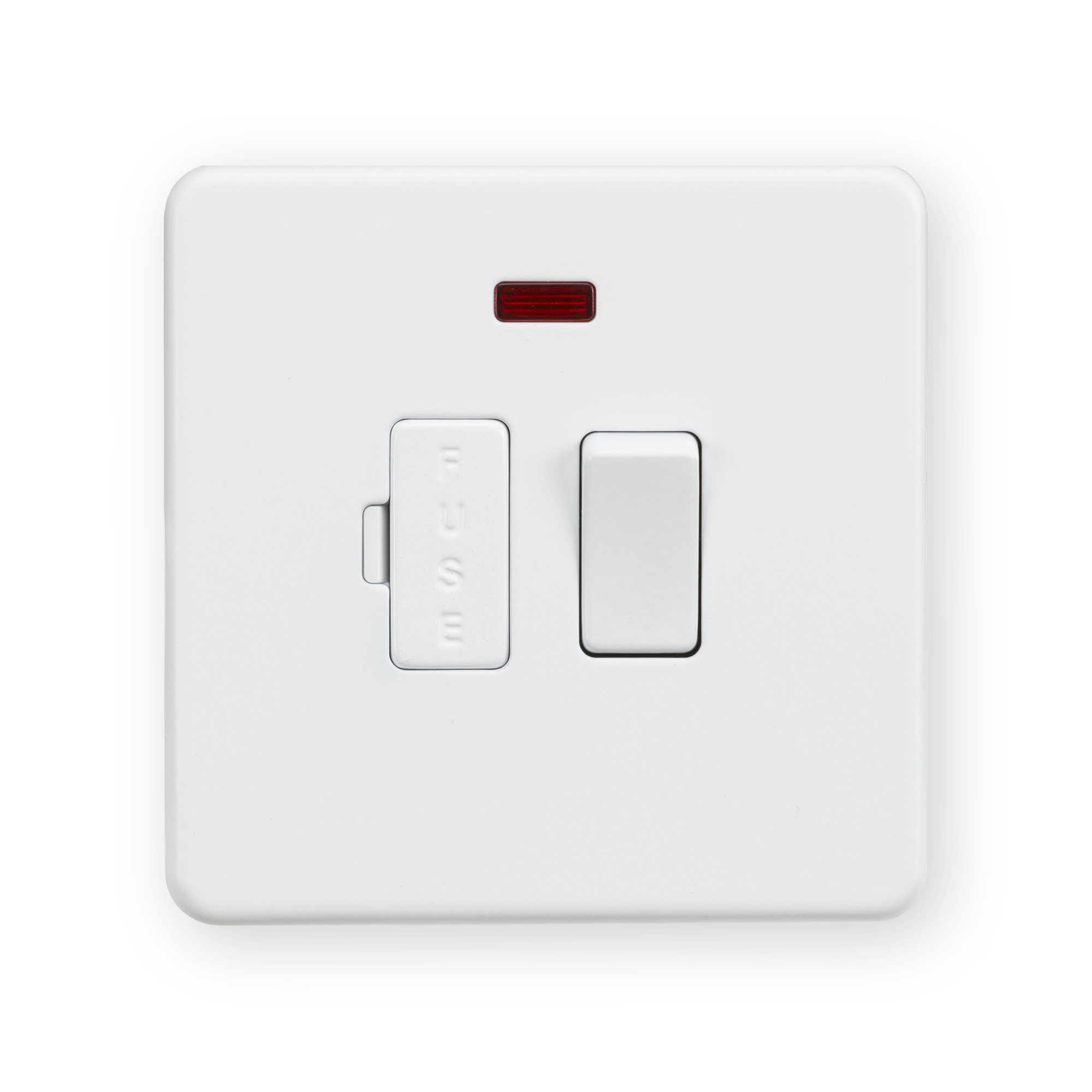 knightsbridge-sf6300nmw-matt-white-fused-spur Knightsbridge 13A Switched Fused Spur Unit with Neon - Matt White - SF6300NMW