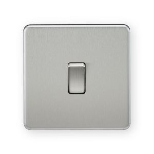 Knightsbridge 20A 1G DP Switch - Brushed Chrome - SF8341BC