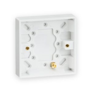 Knightsbridge Single 16mm Pattress Box with Earth Terminal