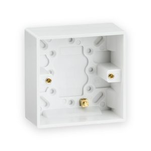 Knightsbridge Single 35mm Pattress Box with Earth Terminal