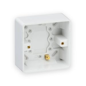 Knightsbridge Single 35mm Pattress Box with Earth Terminal