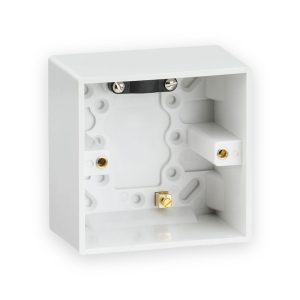 Knightsbridge Single 47mm Pattress Box with Earth Terminal