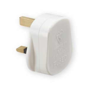Knightsbridge 13A Plug Top with 13A fuse - White (Screw Cord Grip) - SN1383