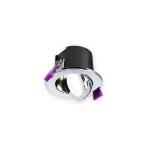 Knightsbridge SpektroLED Evo Tilt - Fire Rated IP65 Downlight with 2 x Wattage and 4 x CCT - Polished Chrome