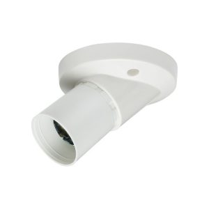 Knightsbridge T2 Angled Short Skirt BC Batten Holder - 3 Terminals