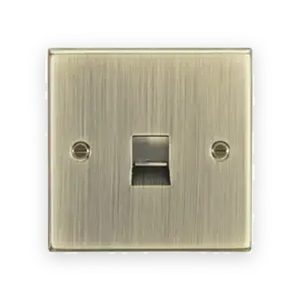Knightsbridge Telephone Extension Outlet - Antique Brass