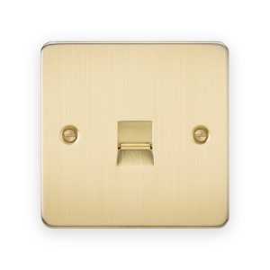 Knightsbridge Telephone Extension Outlet in Brushed Brass