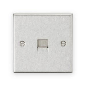 Knightsbridge Telephone Extension Outlet - Brushed Chrome