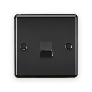 Knightsbridge Telephone Extension Outlet - Matt Black