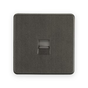 Knightsbridge Telephone Extension Socket - Smoked Bronze