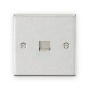 Knightsbridge Telephone Master Outlet - Brushed Chrome