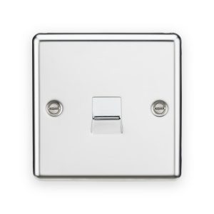Knightsbridge Telephone Master Outlet - Polished Chrome