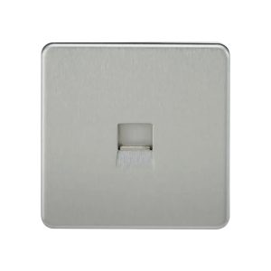 Knightsbridge Telephone Master Socket - Brushed Chrome