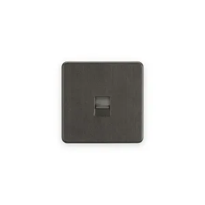 Knightsbridge Telephone Master Socket - Smoked Bronze