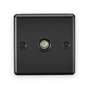 Knightsbridge TV Outlet (Non-Isolated) - Matt Black