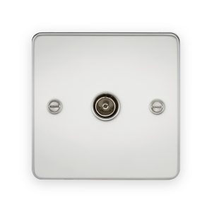 Knightsbridge TV Outlet (non-isolated) in Polished Chrome