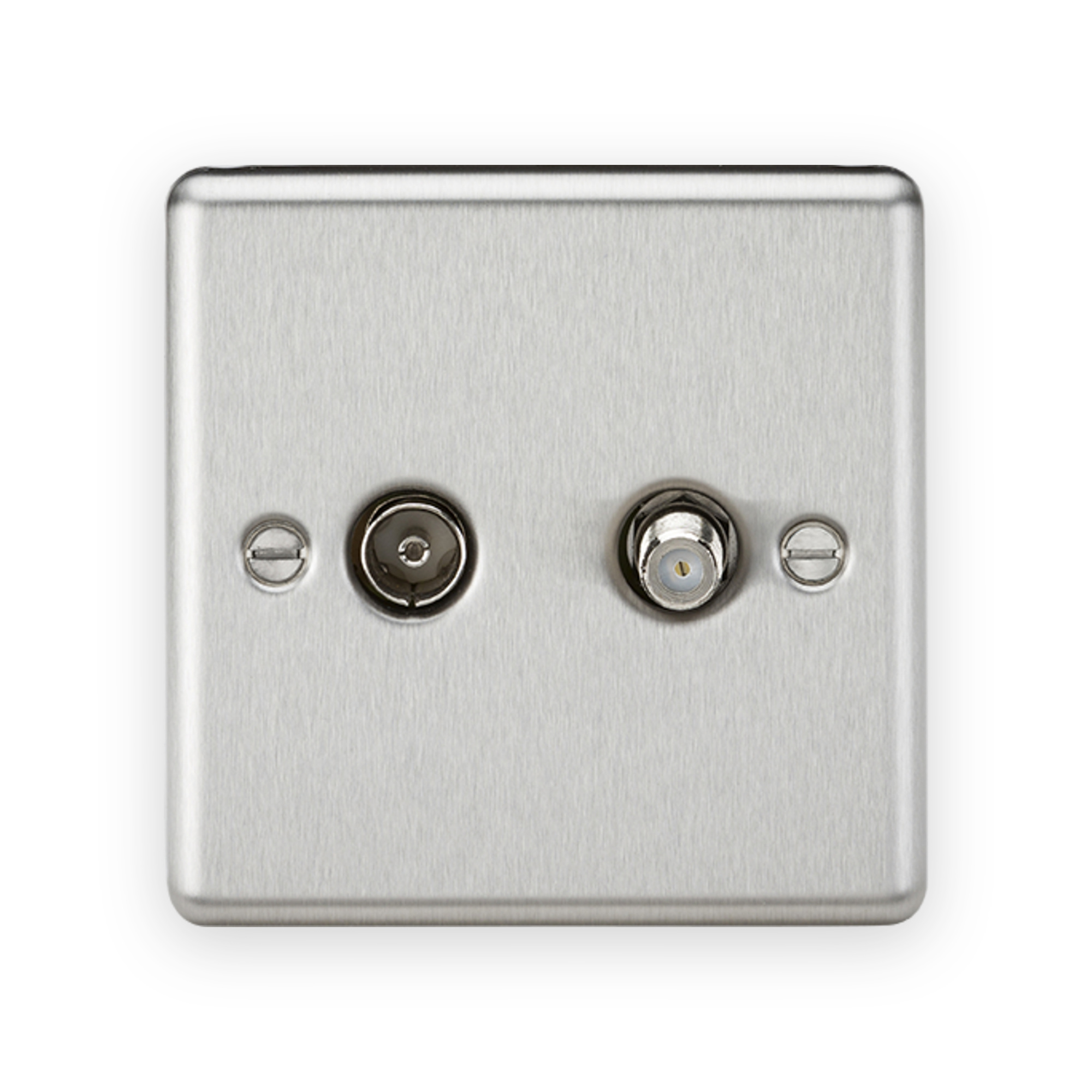 knightsbridge-tv-sat-tv-outlet-isolated-brushed-chrome-5055832910879-gallery-01 Knightsbridge TV & SAT TV Outlet (isolated) in Brushed Chrome
