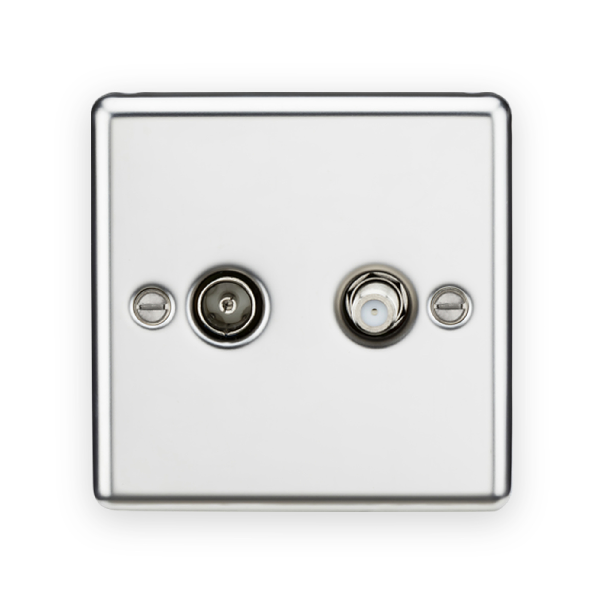 knightsbridge-tv-sat-tv-outlet-isolated-polished-chrome-cl014pc Knightsbridge TV & SAT TV Outlet (Isolated) - Polished Chrome