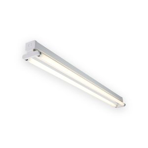 Knightsbridge twin-tube T8 batten with white casing and lampholders
