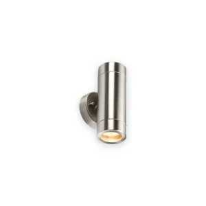 Knightsbridge WALL2L stainless steel GU10 up and down outdoor wall light