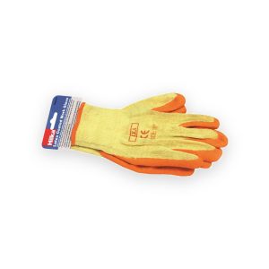 Large 10" Orange Latex Coated Work Gloves