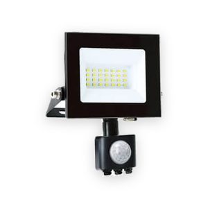 LED Floodlight with PIR - 20W, 2045lm, 4000k, IP44