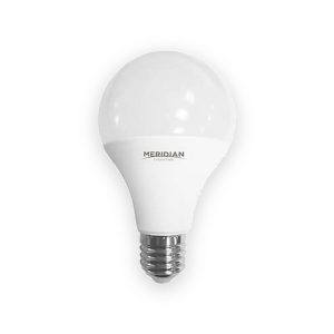 Unlit Meridian Lighting A65 GLS bulb with white opal diffuser and E27 screw cap
