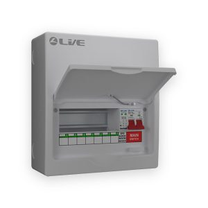 Live Electrical 10 Module Metal Cons Unit 100A M/S + 20/40KA DP Surge Device