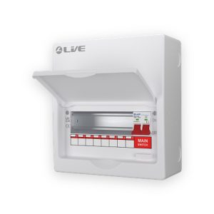 Live Electrical 10 Module Metal Enclosure c/w 100A Main Switch