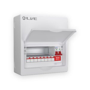 Live Electrical 10 Module Metal Enclosure c/w 100A Main Switch
