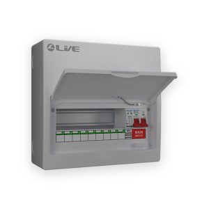 Live Electrical 12 Module Metal Cons Unit 100A M/S + 20/40KA DP Surge Device