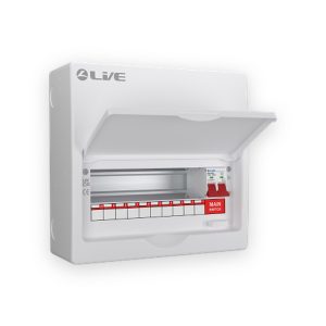 Live Electrical 12 Module Metal Enclosure c/w 100A Main Switch