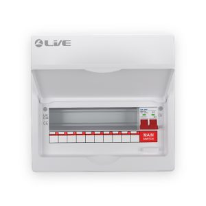Live Electrical 12 Module Metal Enclosure c/w 100A Main Switch