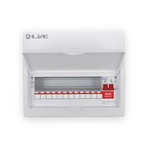 Live Electrical 14 Module Metal Enclosure c/w 100A Main Switch