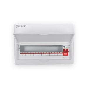 Live Electrical 18 Module Metal Enclosure c/w 100A Main Switch