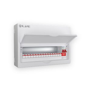 Live Electrical 18 Module Metal Enclosure c/w 100A Main Switch