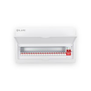 Live Electrical 22 Module Metal Enclosure c/w 100A Main Switch