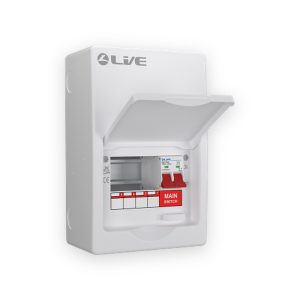 Live Electrical 6 Module Metal Enclosure c/w 100A Main Switch